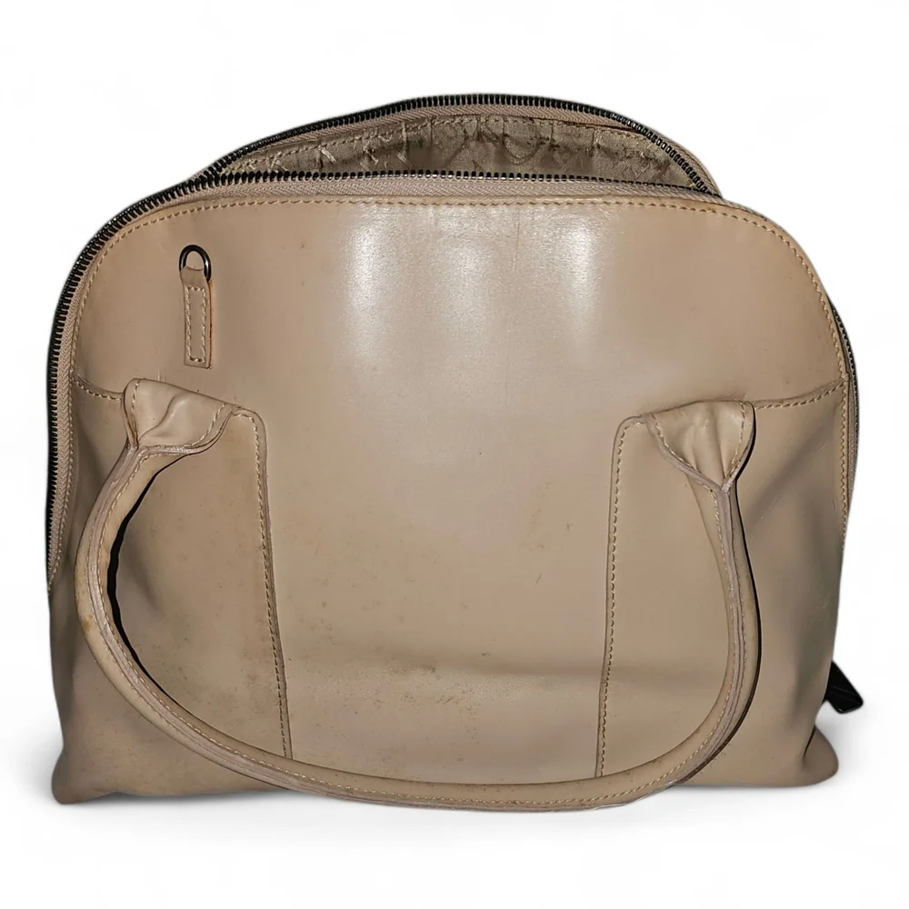 Furla Beige Leather Shoulder Bag